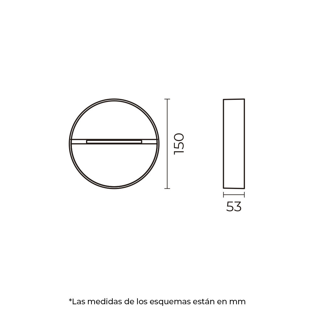Luminario LED para sobreponer en muro ML-3706.G Illux - Illux Diseña Tu