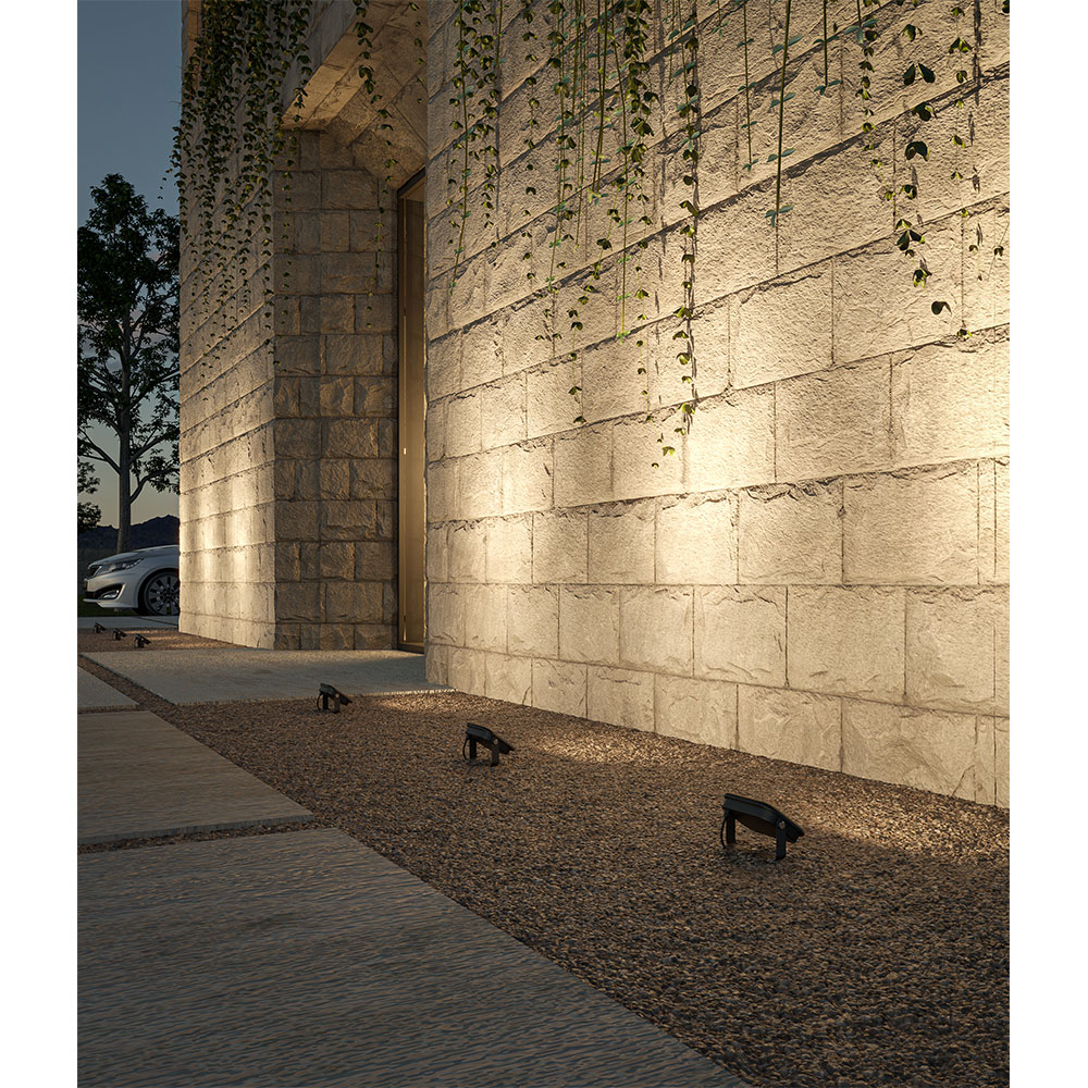 Luminario LED tipo reflector de uso exterior para sobreponer en piso RL