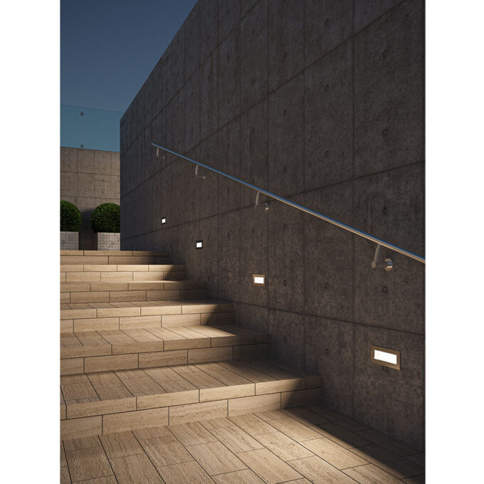 Luminario LED para empotrar en muro de uso exterior ML3701.A Illux
