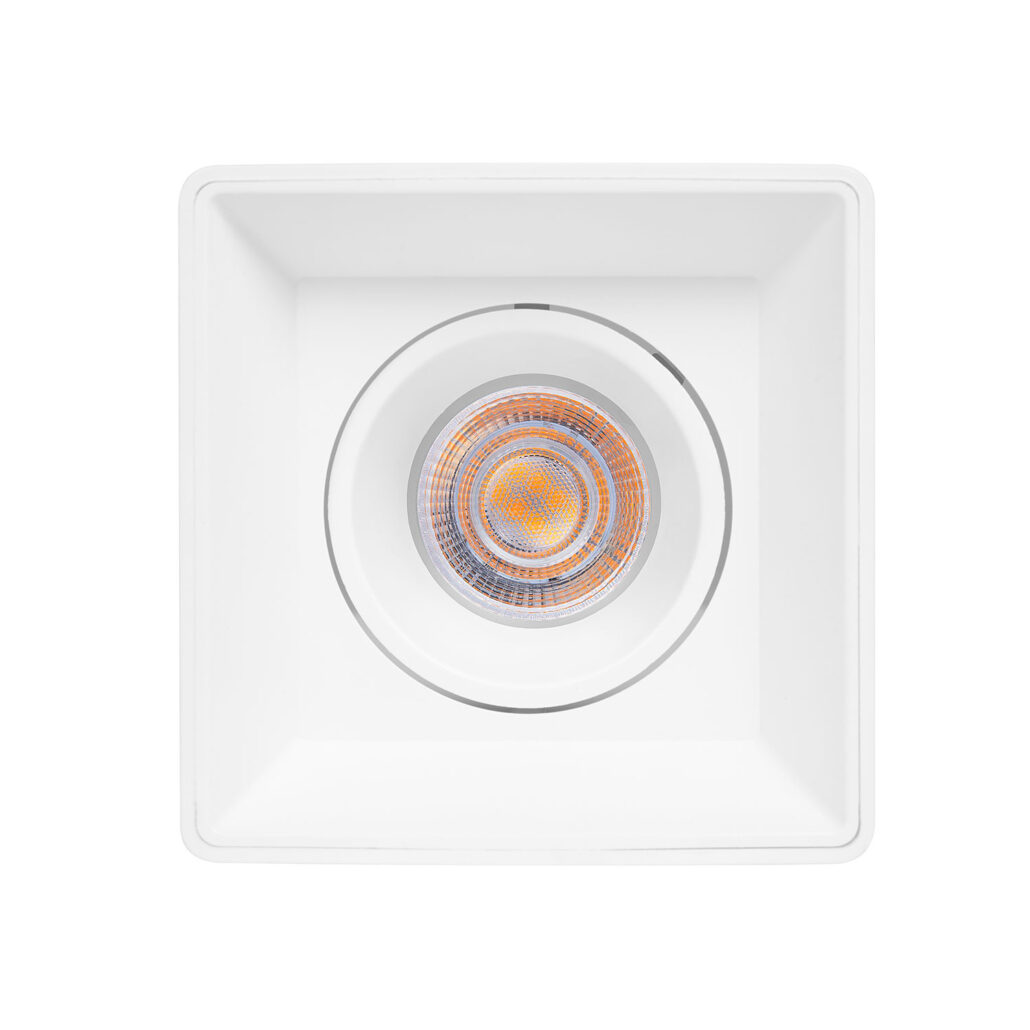 Luminario downlight LED cuadrado dirigible para sobreponer en techo TL