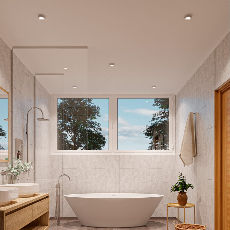 Luminario downlight para áreas húmedas de empotrar en techo TH-4222.B